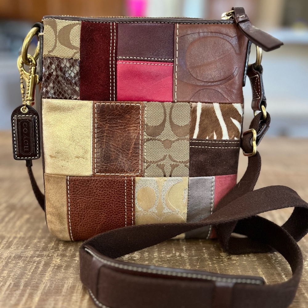 Coach Multicolor Patchwork Crossbody Bag Y2K